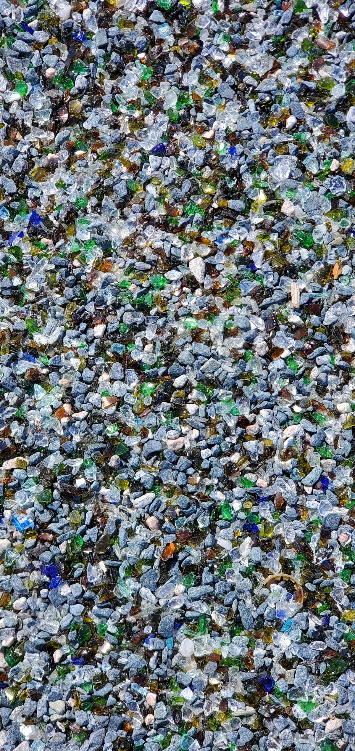Clear and colored glass bottles for recycling